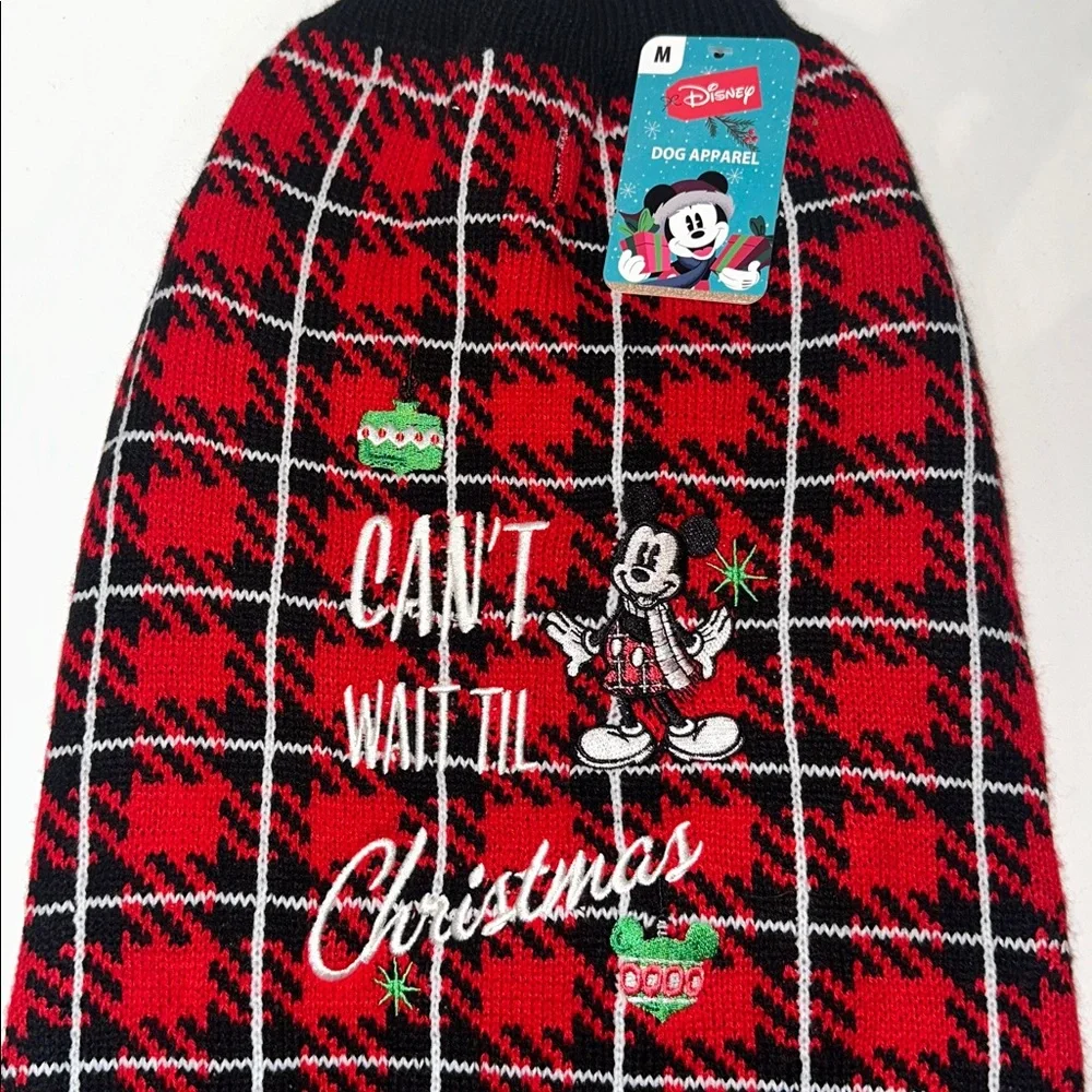 Disney Dog Apparel “Cant Wait til Christmas” embroidered Mickey Mouse Sweater
